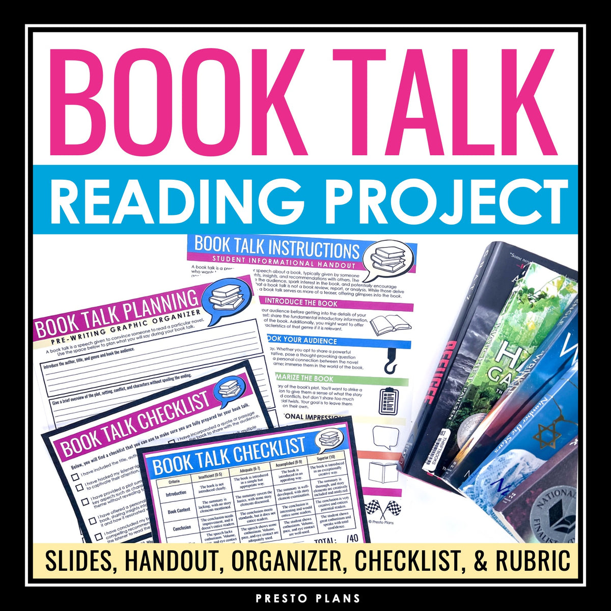 Book Talks - Independent Reading Response Speech Assignment for 