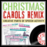 Christmas Parts of Speech Activity - Rewriting Holiday Carols Song Lyrics Remix