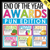 End of the Year Awards - Pun Edition Student Award Certificates Vol 1