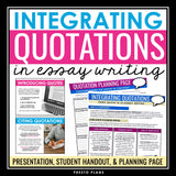 Quotations in Essay Writing - Integrating and Embedding Quotes in MLA Format