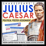 Julius Caesar Political Campaign Poster Creative Project for Shakespeare's Play