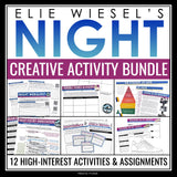Night by Elie Wiesel Activity Bundle - Creative Activities and Assignments