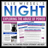 Night by Elie Wiesel - Abuse of Power Activity Slides, Article, and Assignment