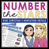 Number the Stars Assignment - King Christian X Nonfiction Article & Questions