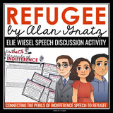 Refugee by Alan Gratz Activity The Perils of Indifference Elie Wiesel Connection