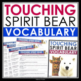 Touching Spirit Bear Vocabulary Booklet, Presentation, and Answer Key