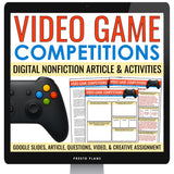 Nonfiction Reading Comprehension Digital Activities - Video Game Competitions
