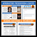 A Long Walk to Water Unit Plan - Linda Sue Park Novel Study Reading - Digital