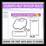 Back to School Rules Activity - Writing Class Rules Digital Assignment