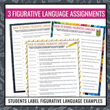 Back to School Figurative Language Assignments – Literary Devices Activity