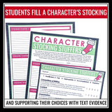 Christmas Character Analysis Assignment - Choosing Stocking Gifts for Characters