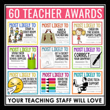 End of the Year Teacher Awards Most Likely To School Staff Awards Certificates