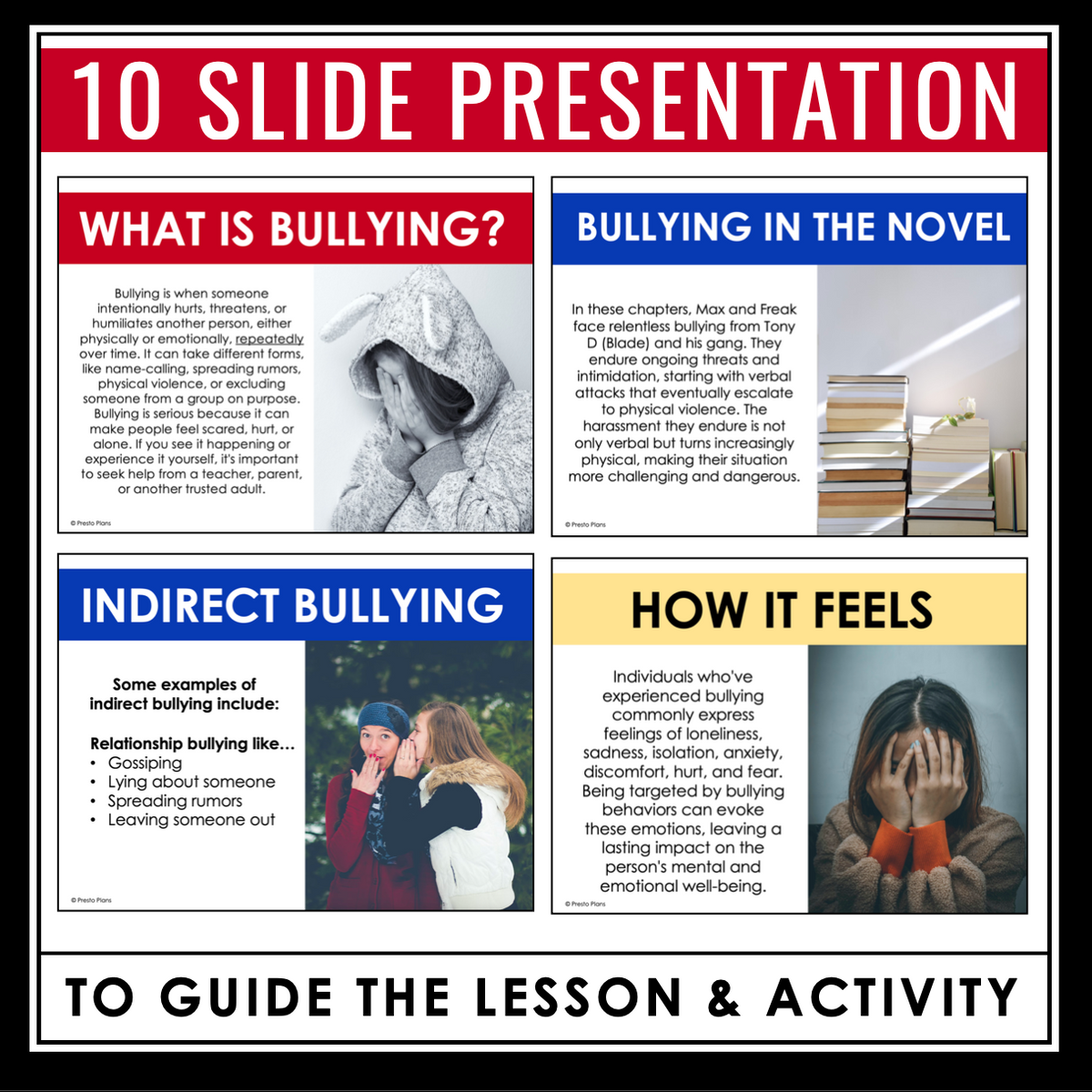 Freak The Mighty Activity Bullying Presentation And Role Play Class Presto Plans