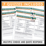 Hatchet Quizzes - Multiple Choice and Quote Chapter Reading Quizzes - Answer Key