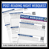 Night by Elie Wiesel Activity - Auschwitz WebQuest Historical Context Assignment