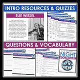Night by Elie Wiesel Unit Plan - Novel Study Memoir Reading Unit