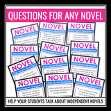 Independent Novel Discussion Questions - Book Club or Literature Circle Activity