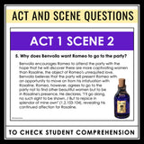 Romeo and Juliet Questions - Act and Scene Questions for Shakespeare's Play