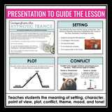 Story Elements and Literary Devices Presentation & Escape Room Reading Activity