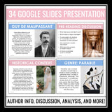 The Necklace by Guy De Maupassant - Digital Short Story Slides and Activities