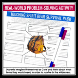 Touching Spirit Bear Activity - Survival Pack Creative Novel Study Assignment