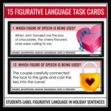 Valentine's Day Figurative Language Activity - Literary Devices Task Cards