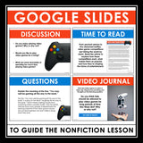 Nonfiction Reading Comprehension Digital Activities - Video Game Competitions