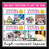 Would You Rather Attendance Questions or Bell Ringers Slides - Back to School