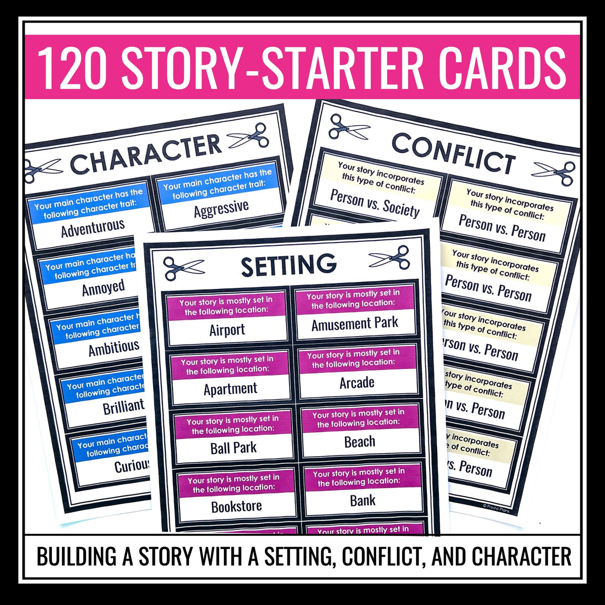 Narrative Writing Prompts - Creative Writing Story Starters - Story El ...