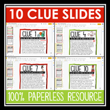 Christmas Mystery Activity - Missing Reindeer ELA Skills Digital Activity