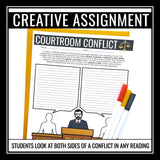 Conflict Assignment For Any Novel or Short Story - Story Elements Activity