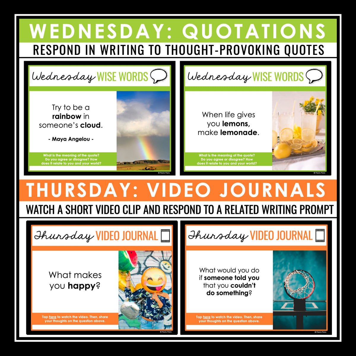 English Bell Ringers for Elementary - Grammar, Writing, Brainstorm ELA ...