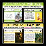 Grammar Bell-Ringers - Weekly Grammar Skills Program Middle & High School ELA