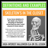 Halloween Idioms Presentation and Assignment - Halloween Expressions Activity