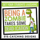 Halloween Pun Posters - Funny Classroom Bulletin Board Decor for Halloween