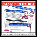 Julius Caesar Political Campaign Poster Creative Project for Shakespeare's Play