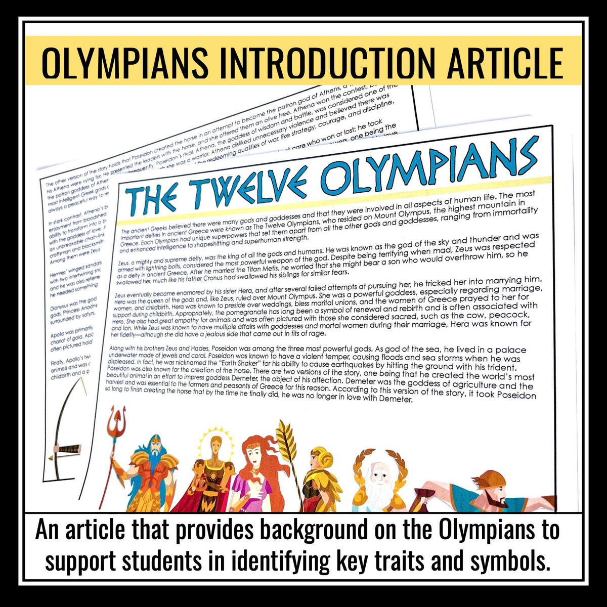 Percy Jackson and The Lightning Thief Activity - Olympians Cabin Match ...