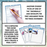 Persuasive Essay Writing - Snowball Writing Collaborative Classroom Activity