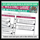 The Westing Game Activity - Idiom Mystery Phrase Figurative Language Game