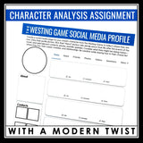 The Westing Game Character Assignment - Create a Character's Social Media