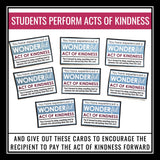 Wonder Kindness Activity - Random Acts of Kindness for R.J. Palacio's Novel