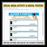 Author's Purpose Lesson - Digital Slides & Assignments Author's Point of View