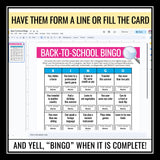 Back to School Activity - Find Someone Who Bingo Icebreaker Digital Game