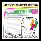 Character Analysis Assignment For Any Short Story or Novel - Design a T-Shirt