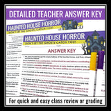 Halloween Grammar Worksheet Assignment - Grammar Activity - Haunted House