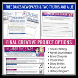 Number the Stars Activity Bundle - Creative Activities & Assignments Lois Lowry
