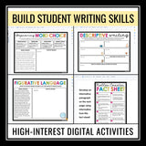 Writing Activities - Persuasive, Narrative, Expository, Descriptive - Digital