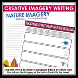 Touching Spirit Bear Activity - Analyzing Novel Imagery & Descriptive Writing