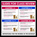 Touching Spirit Bear Vocabulary Booklet, Presentation, and Answer Key