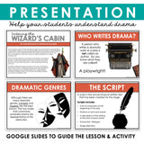Drama Terms Introduction & Theater Escape Room Digital Script Reading Activity